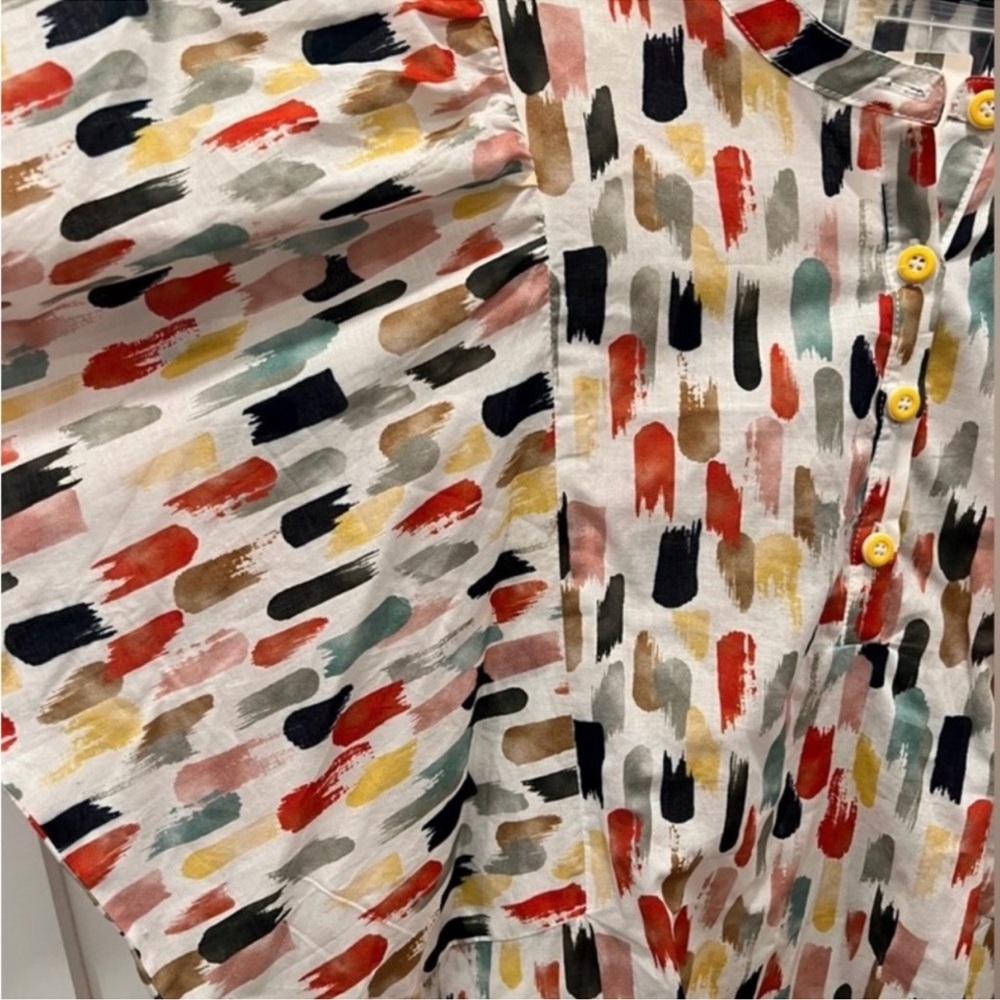 EVA FRANCO ANTHROPOLOGIE KRIZIA TOP IN MULTICOLOR, SIZE L, NWT. - Picture 5 of 11
